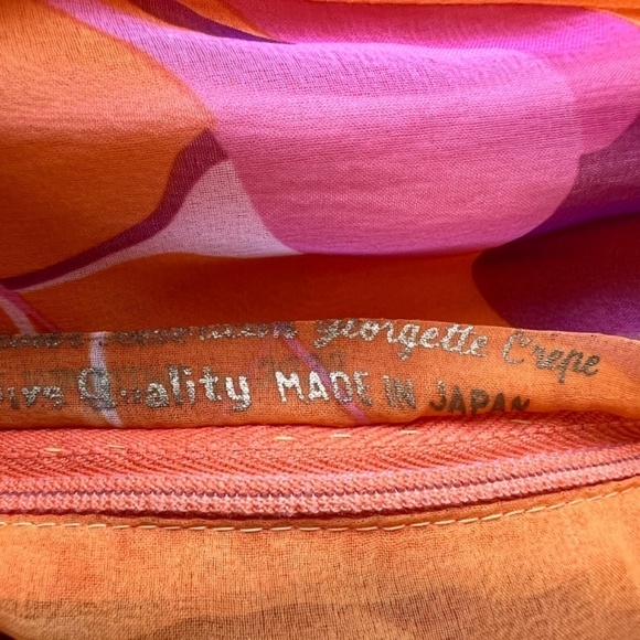 Lady Hamilton vintage georgette crepe maxi dress size XS-Small - Picture 14 of 15